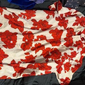 SHEIN Red Floral Shirt